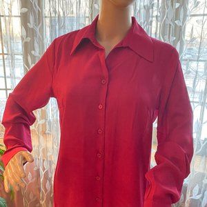 Magenta Blouse with collar, Never Worn